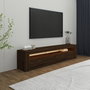 Hanah Home Soporte para TV Nogal con Luces LED